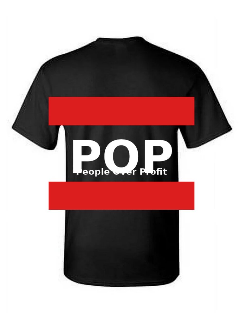 POP Red Bars Tee – People Over Profit